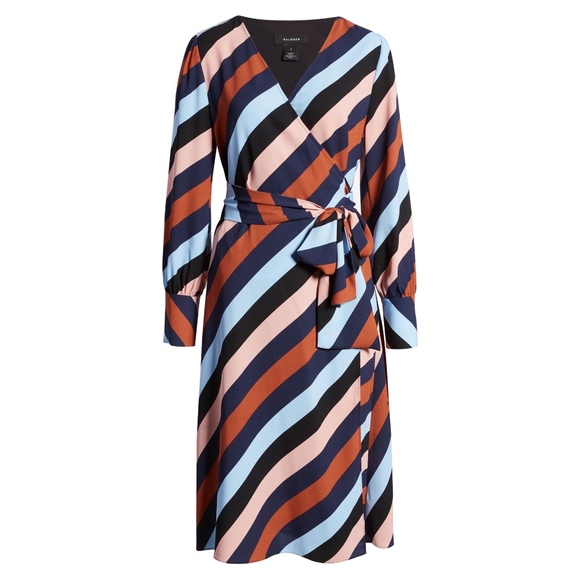 Halogen Dresses & Skirts - New Halogen Long Sleeve Wrap Midi Dress M